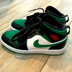 Nike Air Jordan’s - black, green, white